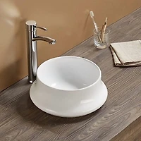 American Imaginations -in. W Above Counter Bathroom Vessel Sink For Deck Mount Deck Mount Drilling AI
