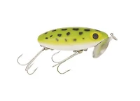 Arbogast G630-06 Jitterbug Topwater Lure, 2", 1/4 oz, Frog/White Belly, Floating, Great for fishing ponds and cover