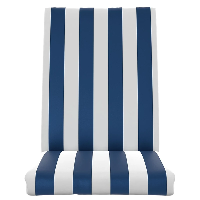 Coussin de siège pour patio à dossier haut bleu marine Cabana Mainstays 111,8 cm x 48,3 cm x 6,4 cm