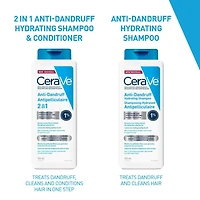 CeraVe Anti-Dandruff Hydrating Shampoo, Clinically Tested Shampoo with 1% Pyrithione Zinc, 355mL, Reduces dandruff flakes