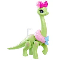 ​Cave Club Cave Tots Diva Tot Doll (Approx. 3.5-in) Small Doll with Dinosaur & Curly Pink Hair, Wearing Outfit & Accessories, Gift for 4 Year Olds and Up