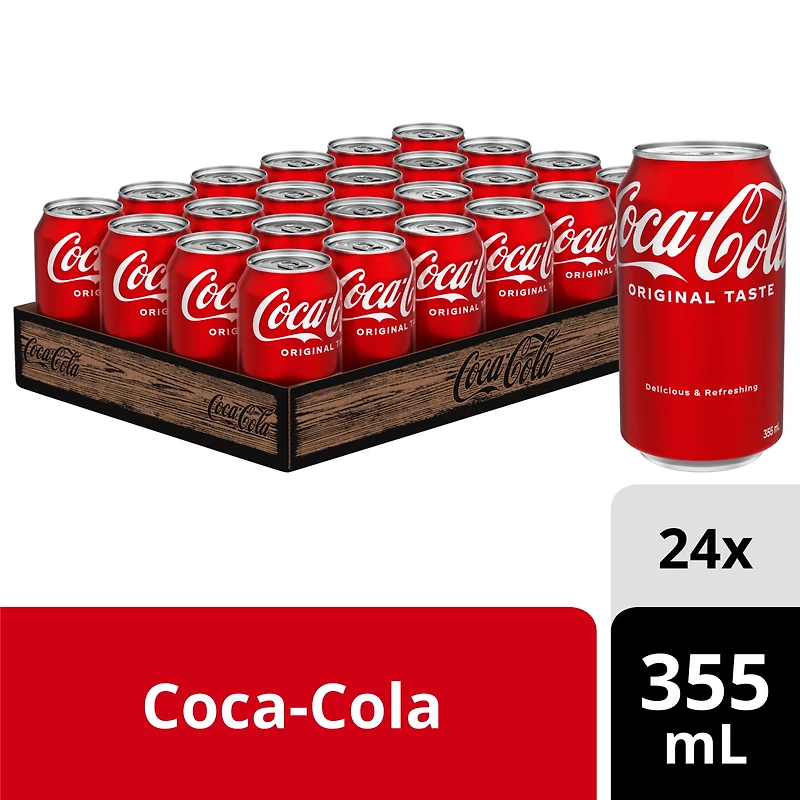 Coca-Cola Cannettes, 355 mL, 24 Pack 24 x 355 mL