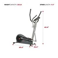 Sunny Health & Fitness Elliptique Préprogrammé - SF-E320002