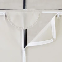 Mainstays Placard de 152,4 cm en métal, Placard à vêtements à fermeture éclair extra large à un seul niveau en acier, chambre à coucher, pierre ponce grise Taille de l'article :152,4 cm x 50,8 cm x 161,3 cm