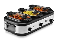 TRU Triple Slow Cooker with Locking Lids