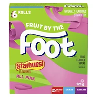 Fruit By The Foot by Betty Crocker Gluten Free Starburst Flavoured, 6 rolls, 128 g