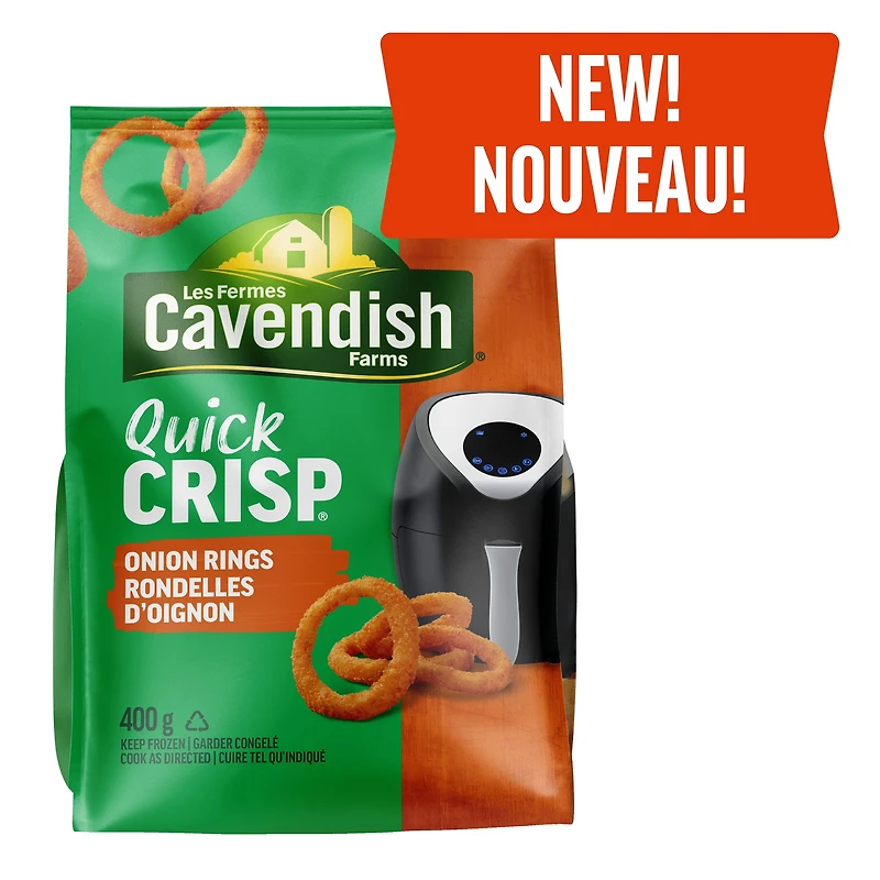 Cavendish Farms Quick Crisp Onion Rings | Made in Canada | Proud Canadian Company, 400 g