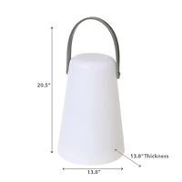 LED Outdoor Lantern WhiteGrey Handle