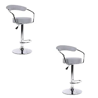 Heavenly Collection Adjustable Stool with stainless steel base SET OF 2