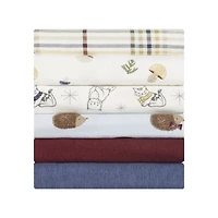 Mainstays 4-Piece Zinfandel Flannel Sheet Set, Queen
