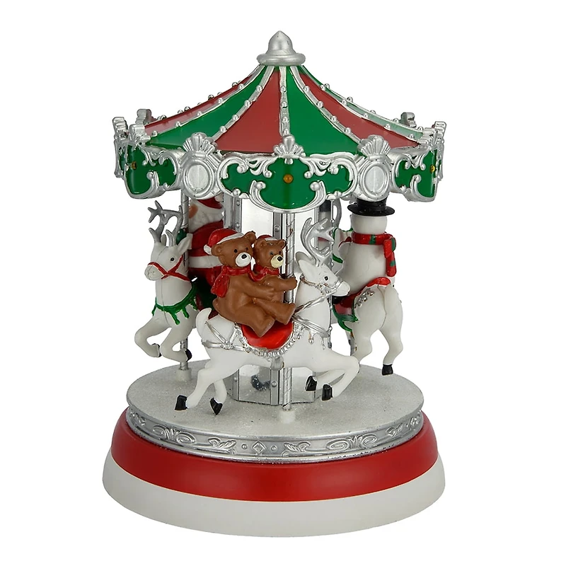 Animated Christmas Village Carousel, 6 in, by Holiday Time