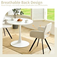 Homy Casa Set of 2 Upholstered Office Desk Chair with Swivel Base Armrests for Modern Home Office, Beige Fabric