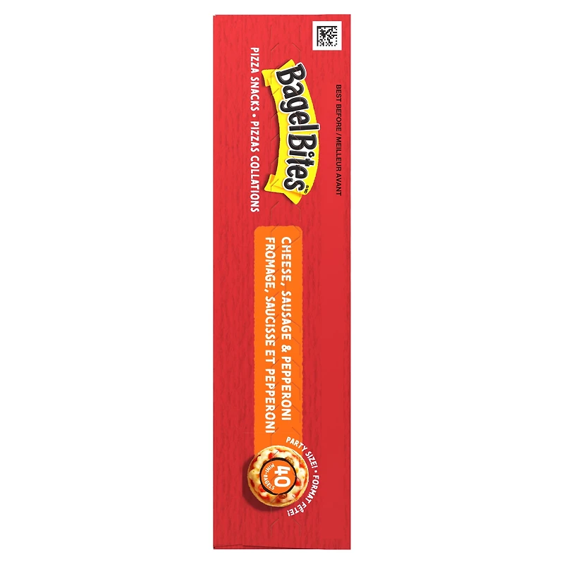 Bagel Bites Cheese, Sausage & Pepperoni Frozen Pizza Snacks, 40 ct Box, 882g