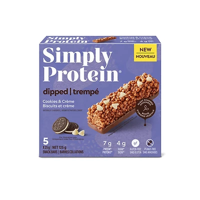 SimplyProtein Dipped Cookies & Crème Snack Bar, Dipped Cookies & Crème Snack Bar