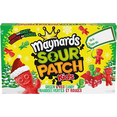 Sour Patch Kids, Red and Green, Sour Then Sweet Gummy Candy, Stocking Stuffer, 100 g