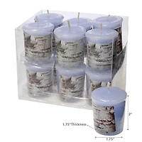 Mushroom Votive White Woods  - Set of 12