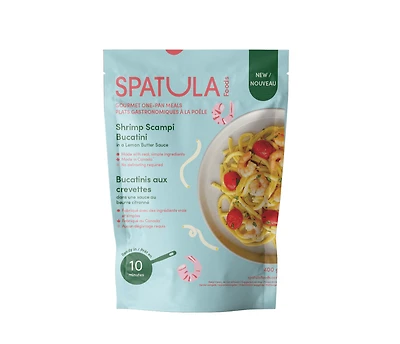 SPATULA Foods Bucatinis aux crevettes dans une sauce au beurre citronné , 400 g 400 g