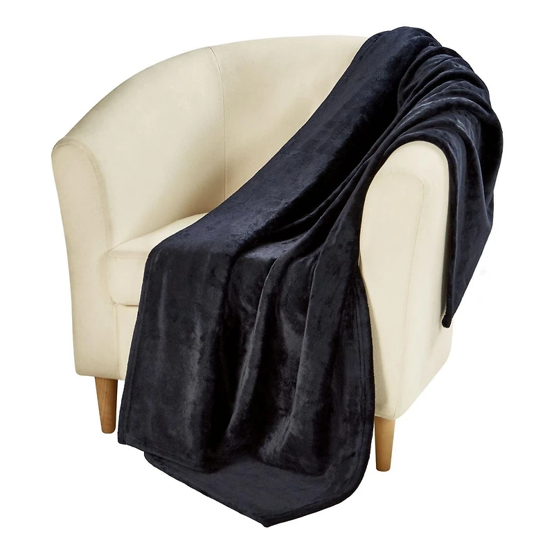 Jeté en velours pelucheux hometrends Ultradoux et pelucheux