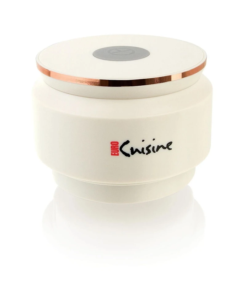 Hachoir Sans Fil/Rechargeable avec Cordon USB et Bol en Verre, Blanc