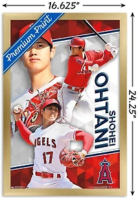 MLB Los Angeles Angels - Shohei Ohtani 18 Wall Poster, 22.375" x 34" Framed