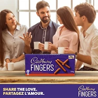 CADBURY FINGERS DOUBLE CHOCOLATEY, Chocolatey Cookie Biscuits, Sweet Treat, Decadent Snack, 114 g
