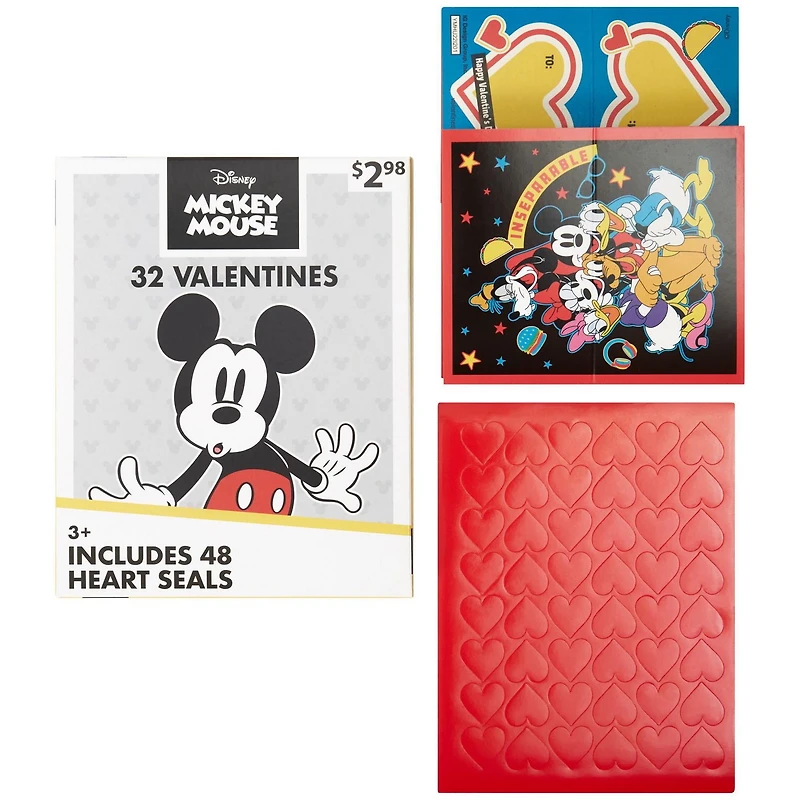 Disney's Mickie and Minnie Valentines Day Cards, 32 Count, Classroom Exchange Cards