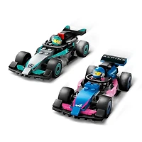 LEGO City F1 Garage & Mercedes-AMG & Alpine Cars Toy - Model Race Car Building Toy and Portable Playset for Kids, Boys and Girls, Ages 7+ - F1 Collectible for Fans - Gift Idea for Birthdays - 60444, Includes 678 Pieces, Ages 7+