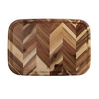 Architec 13 x 19 Herringbone Acacia Wood Cutting, Carving, and Serving Board