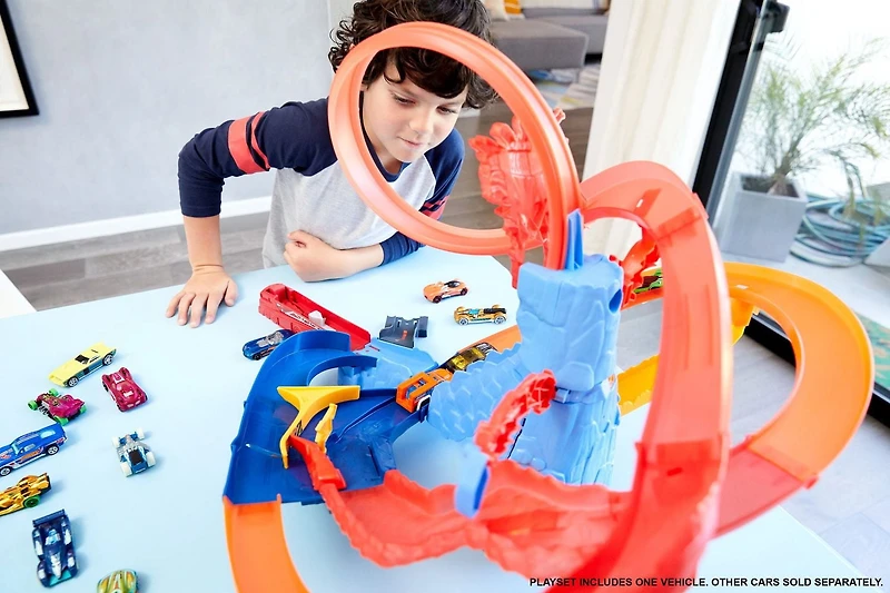 Hot Wheels Coffret de jeu Évasion du Volcan
