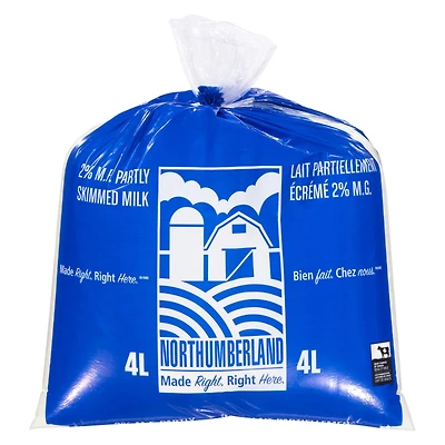 Lait partiellement écrémé 2 % Northumberland 4 L en sac