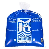 Lait partiellement écrémé 2 % Northumberland 4 L en sac