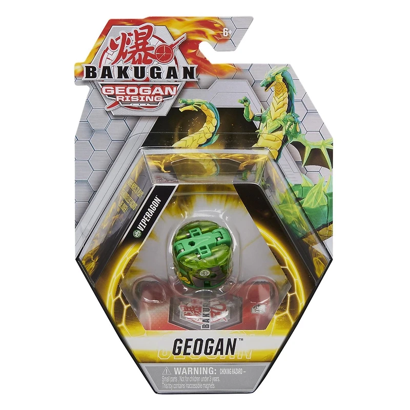Bakugan Geogan, Viperagon, Geogan Rising, Figurine articulée et cartes à collectionner