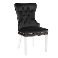 CHAISE DE SALLE À MANGER À AILES en Noir ENSEMBLE DE 6