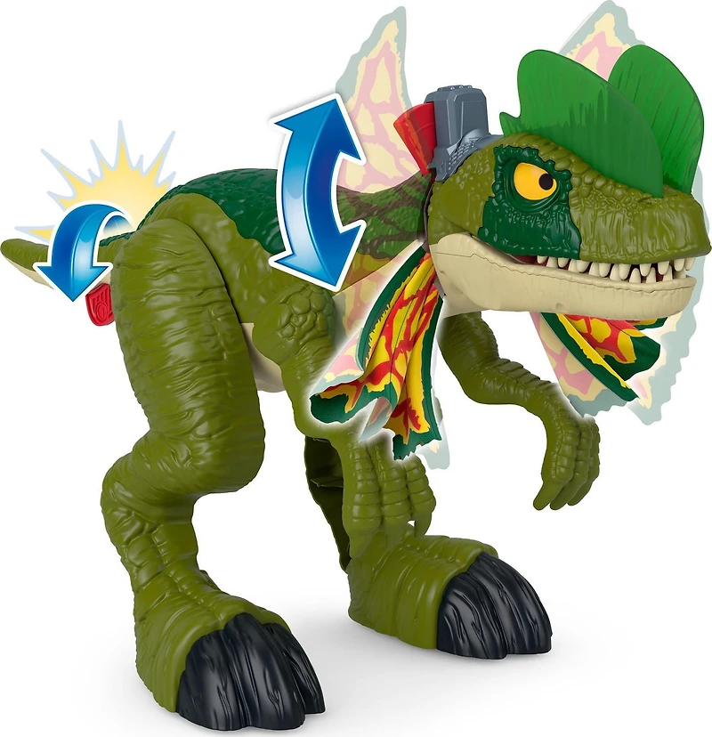 Imaginext Jurassic World Attaque en furie Dilophosaure, lumières