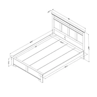 Platform Bed and Headboard Set from the collection Versa South Shore