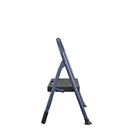 COSCO Escabeau pliable en 1 étape en acier, capacité de 225 lb (bleu marine)