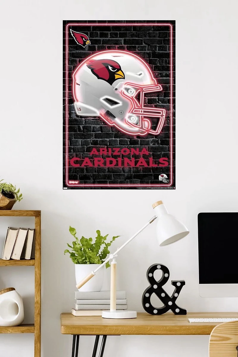 NFL Arizona Cardinals - Neon Helmet 23 Wall Poster, 22.375" x 34"