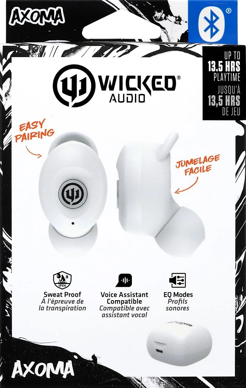 Wicked Audio Axoma True Wireless Headphones, Earbuds with Charging Case