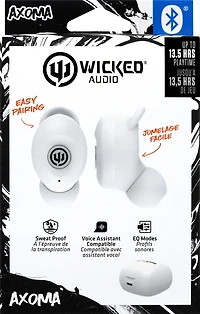 Wicked Audio Axoma True Wireless Headphones, Earbuds with Charging Case