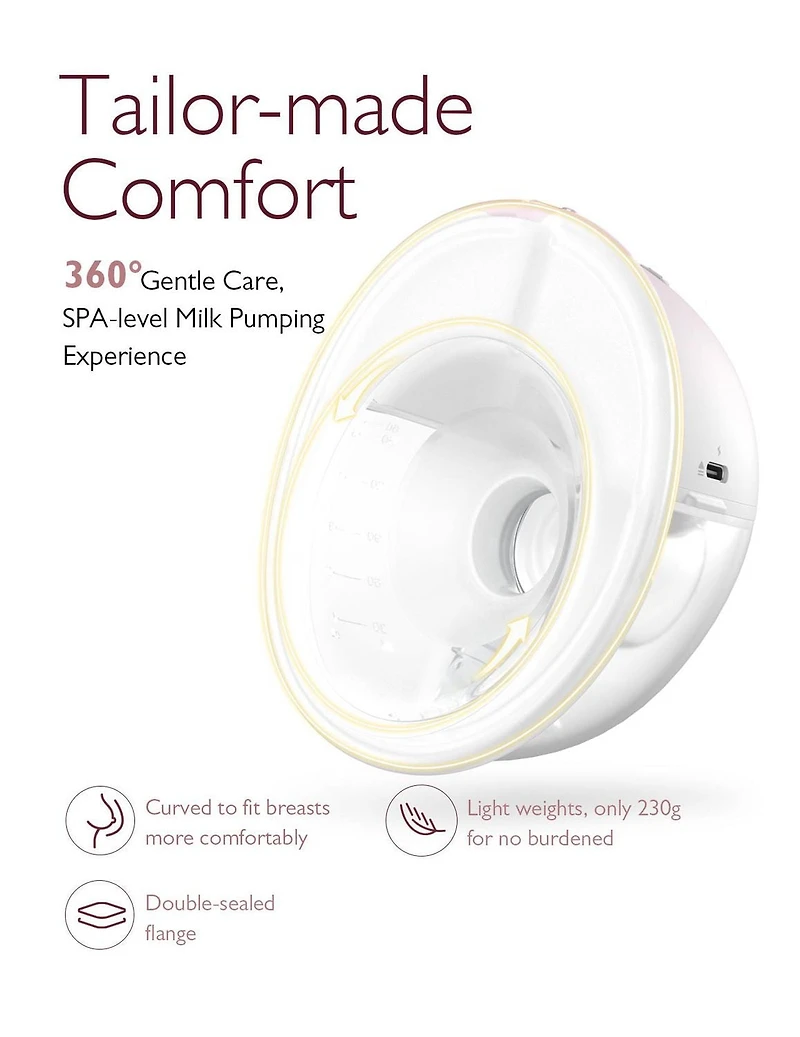 Momcozy électrique portable Tire-lait mains libres M5, double scellée avec 3 modes et 9 niveaux Tire-lait M5 2 Pack