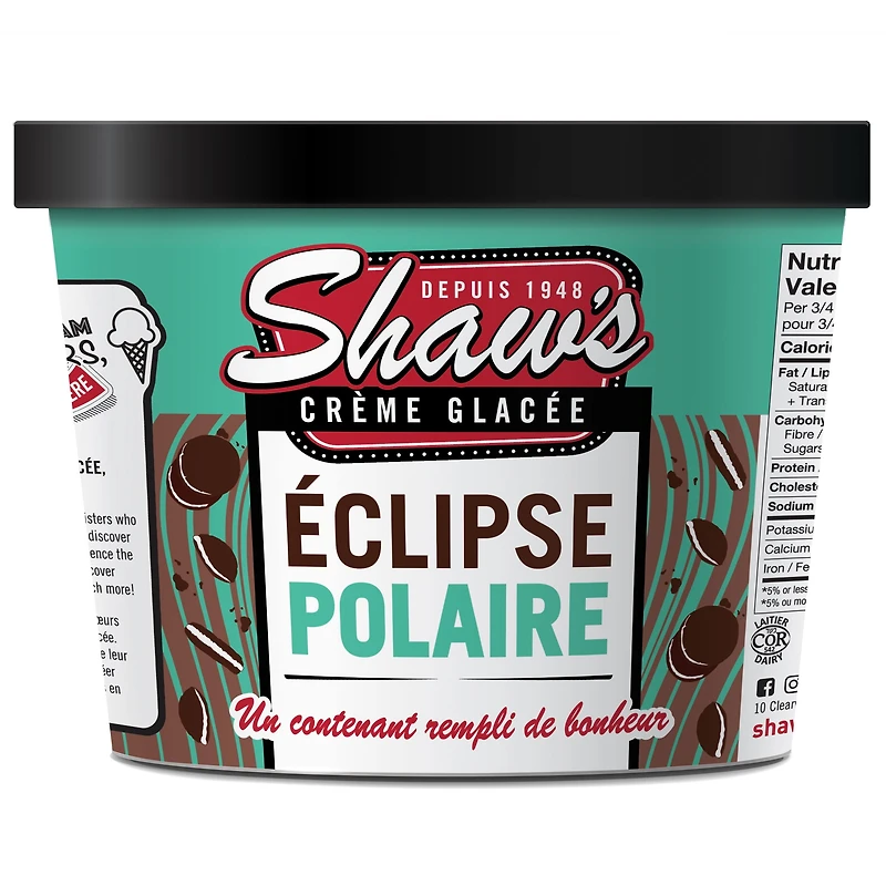 Shaw’s Ice Cream Peppermint Bark Moose Tracks Ice Cream 1.5L, Pep Brk Moose Tracks