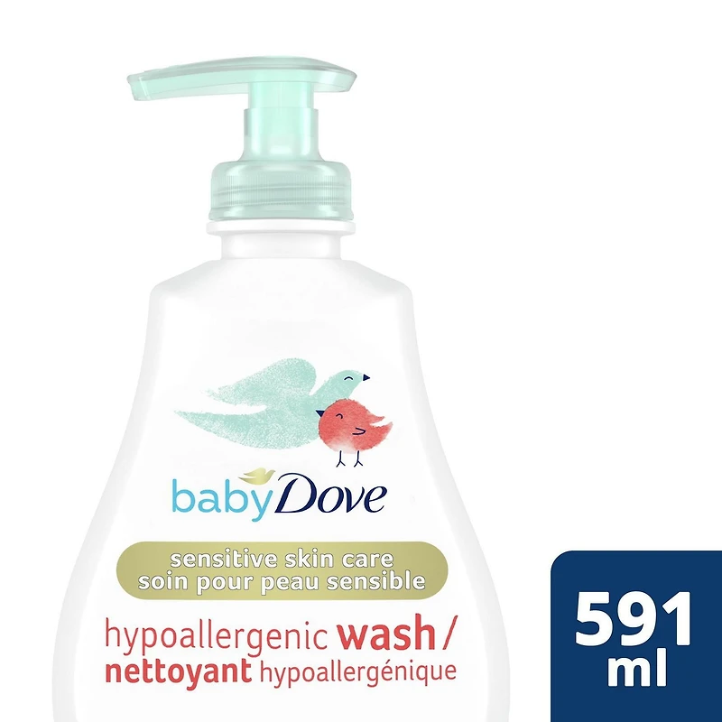 Nettoyant Baby Dove hypoallergénique Hydratation peau sensible Nettoyant pour bébé 591ml