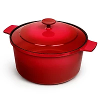 Granitestone Diamond 5 Quart Dutch Oven Pot with Lid, Ultra Nonstick & Durable Mineral & Diamond Surface, Self-Basting Lid, Metal Utensil Safe, Oven & Dishwasher Safe, 100% PFOA Free, Red