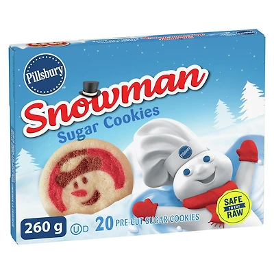 Pillsbury™ Ready to Bake!™ Sugar Cookies Snowman, 20 Pre-cut Sugar Cookies, 260 g