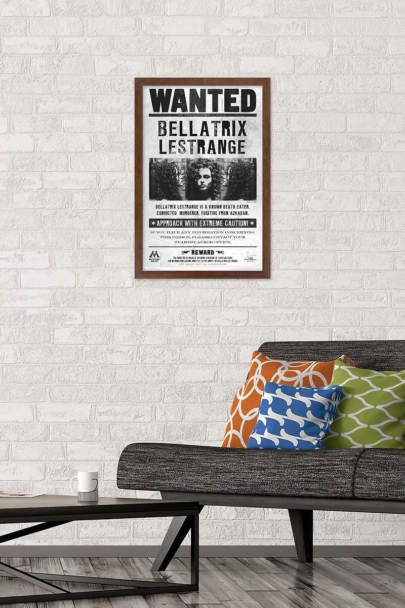 The Wizarding World: Harry Potter - Bellatrix Wanted Poster Wall Poster, 14.725" x 22.375"