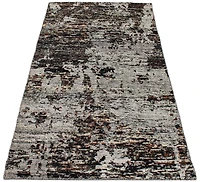 ECARPETGALLERY 5'5" x 7'9" Transitional Sari Silk Hand-knotted Area Rug for Living Room, Dining Room and Bedroom in Grey