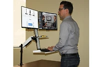 Rocelco Ergonomic Floating Desk with Monitor Arm & Tray