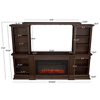MonteVista Electric Media Fireplace in Chestnut Oak