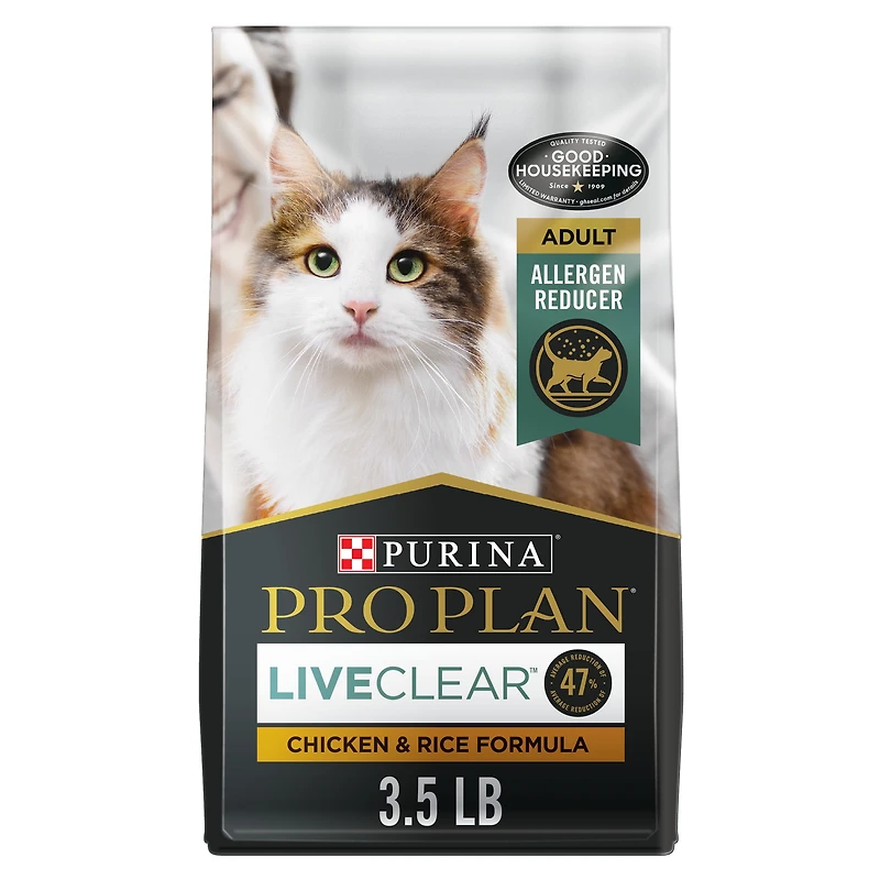 Purina Pro Plan Spécialisée LiveClear Formule Poulet et Riz, Nourriture Sèche pour Chats