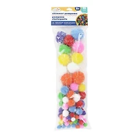 PETITES MAINS Pompons scintillants — 75 pièces, assortis 12,7–38,1 mm, 3 ans et plus POMPOM SHIMMER 75PCS